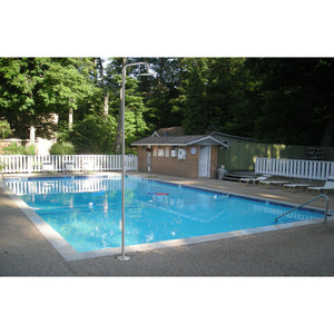 Wayime 87" Separable&Composable Free-Standing Brushed Stainless Steel 304 Rainfall Outdoor Shower with DOE Certificate CB-012