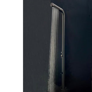 Wayime 87" Separable & Composable Free-standing Matte Black-Grey Stainless Steel 304 Rainfal Outdoor Shower