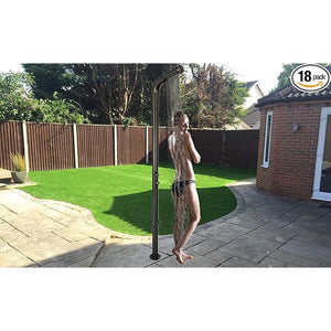 Wayime 87" Separable & Composable Free-standing Matte Black-Grey Stainless Steel 304 Rainfal Outdoor Shower