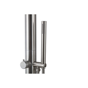 Wayime 91" Separable&Composable Free-Standing Brushed Stainless Steel 304 Rainfall Outdoor Shower with DOE Certificate CB-016