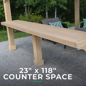 Yardistry 12' Meridian Bar Counter YM11803COM