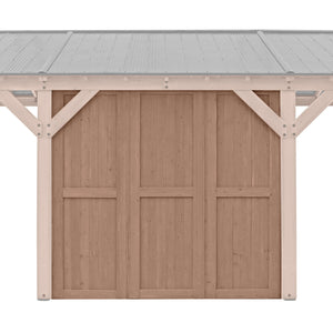 Yardistry Privacy Wall for Carport Pavilion YM12728COM
