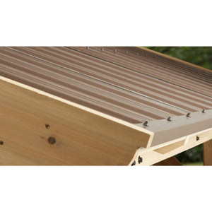 11' x 13' Carolina Pavilion Premium cedar lumber with a coffee brown aluminum roof - Vital Hydrotherapy 