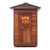 Enlighten sauna SaunaTerra Dry Traditional MoonLight 2 Person Outdoor Sauna Canadian Red Cedar Wood Outside And Inside Double Roof ( Flat Roof + peak roof) front view