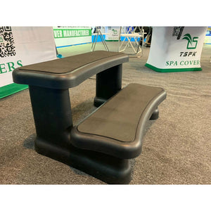Canadian Spa Universal Spa Steps - Black - Lifestyle setting - KF-10061 - Vital Hydrotherapy