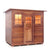 Enlighten sauna SaunaTerra Dry Traditional MoonLight 5 Person Indoor roofed Canadian Red Cedar Wood Outside And Inside front view