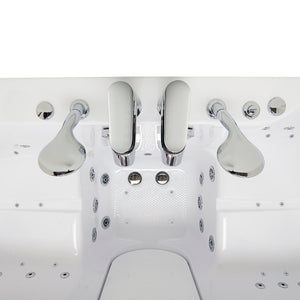 Ella Big4Two - 2 Fast Fill faucet and 2 showerhead in a Acrylic Two Seat Walk-In-Bathtub