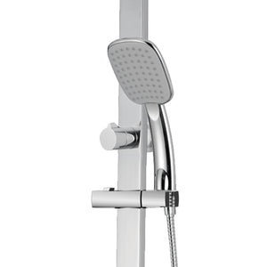 PULSE ShowerSpas Chrome Shower System - Monte Carlo Shower System - Brass body - with Hand shower, Hand shower holder and Diverter - 7004-CH - Vital Hydrotherapy