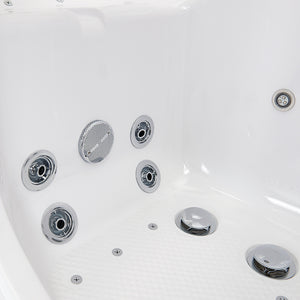 Tub4Two 32"x60" Hydro + Air Massage w/ Independent Foot Massage Acrylic Two Seat Walk in Tub - jets