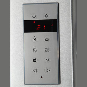 Mesa WS-905 Steam Shower Tub Combo with adjustable temperature and time control.