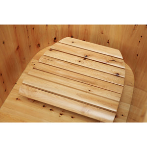 ALFI AB1136 61" Free Standing Cedar Wooden Bathtub inside view