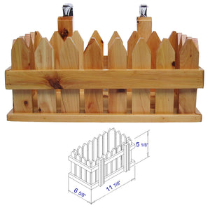 ALFI AB1163 61" Free Standing Wooden Bathtub - wooden hanging basket and dimension drawing