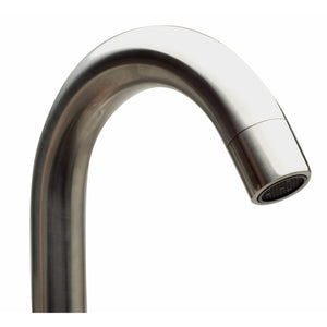 ALFI AB2534 Tub spout Solid brass construction coated with a Brushed Nickel in a white background
