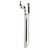 ALFI AB2728 Floor Mounted Tub Filler + Mixer with additional Hand Held Shower Head brushed nickel in a white background front view