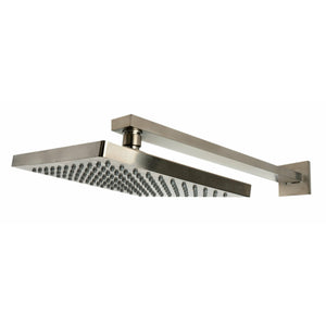 ALFI AB2830-BN Brushed Nickel Rain Showerhead Modern square solid brass construction in a white background