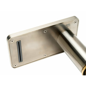 ALFI AB2879 Deck Mounted Tub Filler brushed nickel in a white background