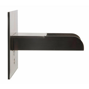 ALFI AB5901 Waterfall Tub Filler brushed nickel, wall mounted in a white background, side view