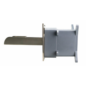 ALFI AB5901 Waterfall Tub Filler, Single Handle Wall Mounted Tub Spout with rough-in valve in a white background, side view