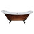 Cambridge Plumbing Extra Large Double Slipper Copper Bronze Acrylic Clawfoot Tub (Fiberglass Core, Interior White Gloss Finish & Hand Painted Faux Copper Bronze Finish) with Deck Mount Faucet Holes ADESXL-DH-ORB-CB - Vital Hydrotherapy
