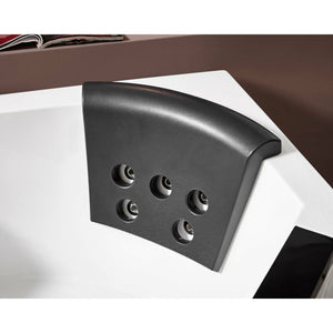 EAGO AM156ETL 5 ft Clear Corner Acrylic Whirlpool Bathtub for Two - tempered glass front panel, fiberglass and stainless steel-reinforced MaxLoad™ high gloss acrylic with jets