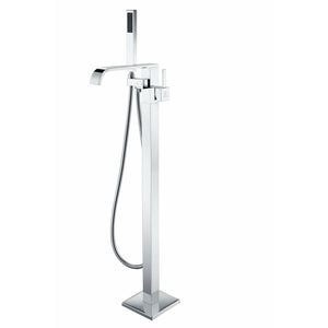 Anzzi Angel 2-Handle Claw Foot Tub Faucet with Hand Shower - (Polished Chrome) - Solid Brass Valves - Floor Mounted - FS-AZ0044 - Vital Hydrotherapy