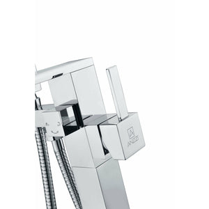 Anzzi Angel 2-Handle Claw Foot Tub Faucet with Hand Shower - (Polished Chrome) - Solid Brass Valves - Floor Mounted - FS-AZ0044 - Vital Hydrotherapy