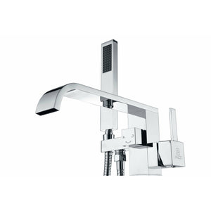 Anzzi Angel 2-Handle Claw Foot Tub Faucet with Hand Shower - (Polished Chrome) - Solid Brass Valves - Floor Mounted - FS-AZ0044 - Vital Hydrotherapy