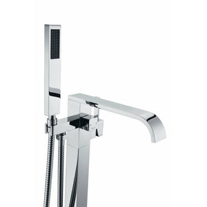 Anzzi Angel 2-Handle Claw Foot Tub Faucet with Hand Shower - (Polished Chrome) - Solid Brass Valves - Floor Mounted - FS-AZ0044 - Vital Hydrotherapy
