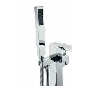 Anzzi Angel 2-Handle Claw Foot Tub Faucet with Hand Shower - (Polished Chrome) - Solid Brass Valves - Floor Mounted - FS-AZ0044 - Vital Hydrotherapy