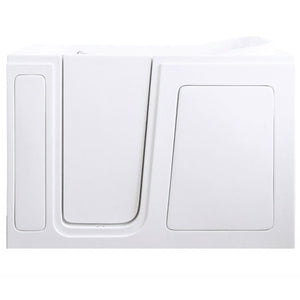 Avora Bath 28" x 48" walk-in tub white with contemporary faucet including hand shower - left inward swinging door - air and hydro massage with microbubbles - removable side access panels - highest grade fiberglass composite construction - gel coat high gloss finish - stainless steel frame - Vital hydrotherapy