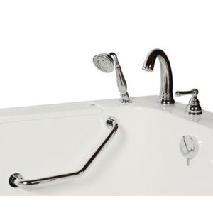 5 piece roman faucet set - hand shower with pull out hose - stainless steel grab bar - Vital Hydrotherapy