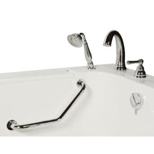 hand shower with pull out hose - stainless steel grab bar - Vital Hydrotherapy