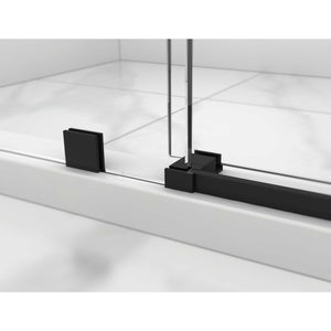 Legion Furniture GD9046-48 46"- 48" Single Sliding Shower Door Set With Hardware - Glass Type: Clear - Stainless Steel Construction - Black - GD9046-48 - Vital Hydrotherapy