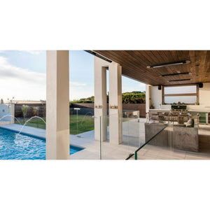 2000W Tungsten Smart-Heat Electric Heater in Black Stainless Steel, Black High Temperature Coating mounted in ceiling