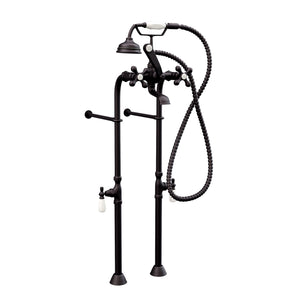 Cambridge Plumbing Clawfoot Tub Freestanding British Telephone Faucet & Hand Held Shower Combo Oil Rubbed Bronze CAM398463 - Vital Hydrotherapy
