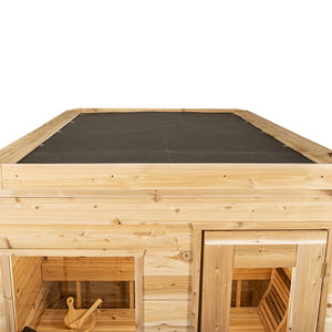 Dundalk Canadian Timber Luna 2 to 3 Person White Cedar Sauna CTC22LU - Roof - Top View - Vital Hydrotherapy