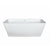 Anzzi Cenere 4.9 ft. Solid Surface Classic Soaking Bathtub in Matte White and Kros Faucet in Chrome FT501-0025 - Vital Hydrotherapy