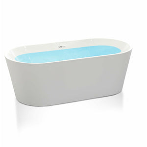 Anzzi Chand Series 5.58 ft. Freestanding Bathtub in Marine Grade Acrylic High Gloss White Finish FT-AZ098 - Vital Hydrotherapy