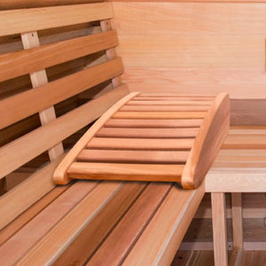 Dundalk Canadian Timber Serenity 2 to 4 person Eastern White Cedar Sauna CTC2245W - Ergonomic backrest - Vital Hydrotherapy