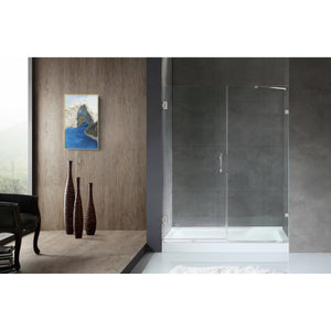 Anzzi Consort Series 60 in. by 72 in. Frameless Hinged Alcove Shower Door with Stainless Steel Door Handle (Polished Chrome) SD-AZ07-01 - Lifestyle - Vital Hydrotherapy