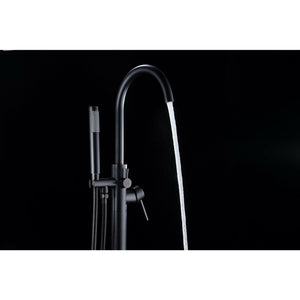Anzzi Coral Series 2-Handle Freestanding Claw Foot Tub Faucet with Hand Shower (Matte Black) Solid Brass Valves - Floor Mounted - FS-AZ0047 - Vital Hydrotherapy