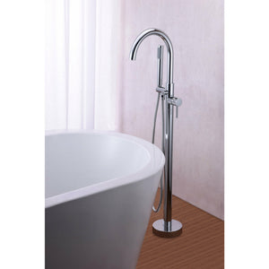 Anzzi Coral Series 2-Handle Freestanding Claw Foot Tub Faucet with Hand Shower (Polished Chrome) Solid Brass Valves - Floor Mounted - FS-AZ0047 - Lifestyle - Vital Hydrotherapy