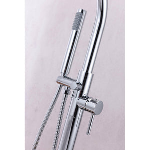 Anzzi Coral Series 2-Handle Freestanding Claw Foot Tub Faucet with Hand Shower (Polished Chrome) Solid Brass Valves - Floor Mounted - FS-AZ0047 - Vital Hydrotherapy