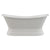 Cambridge Plumbing Double Slipper Cast Iron Pedestal Tub (Porcelain enamel interior and white paint exterior) with No Faucet Drillings DES-PED-NH - Vital Hydrotherapy