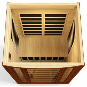 GDI Dynamic San Marino Elite 2-person Ultra Low EMF FAR Infrared Sauna DYN-6206-01 Elite - Carbon PureTech™ Ultra Low EMF Heat Emitters - Natural hemlock wood construction - Vital Hydrotherapy