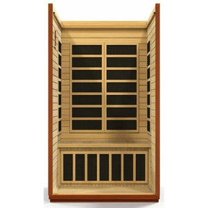GDI Dynamic San Marino Elite 2-person Ultra Low EMF FAR Infrared Sauna DYN-6206-01 Elite - Carbon PureTech™ Ultra Low EMF Heat Emitters - Natural hemlock wood construction - Vital Hydrotherapy