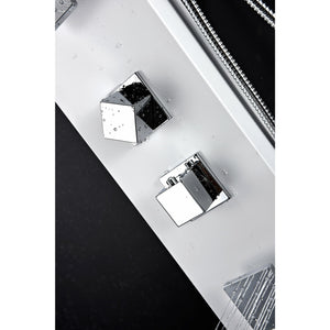 Anzzi Delta Series 56 in. Full Body Shower Panel System with Heavy Rain Shower and Spray Wand in White SP-AZ054 - Vital Hydrotherapy