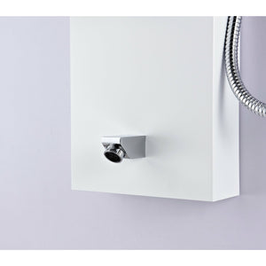 Anzzi Delta Series 56 in. Full Body Shower Panel System with Heavy Rain Shower and Spray Wand in White SP-AZ054 - Vital Hydrotherapy