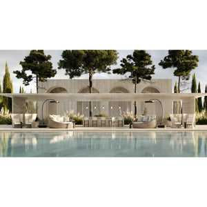 3300W Eclipse Smart-Heat Electric Portable Heater with Dimmer Control steel material (set of 2) near swimming pool