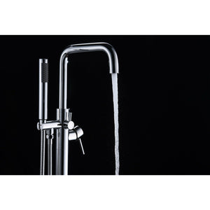 Anzzi Moray Series 2-Handle Freestanding Tub Faucet (Polished Chrome) - Floor Mounted - Solid Brass Valve - FS-AZ0048 - Vital Hydrotherapy